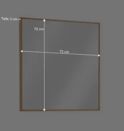72x72 Flurspiegel mit Massivholz Wildeiche - Mandrey
