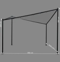 350x350 Garten Pavillon mit Walmdach - Emyta