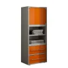 45x120 Hochkommode mit Glasfront Orange - Katalonia