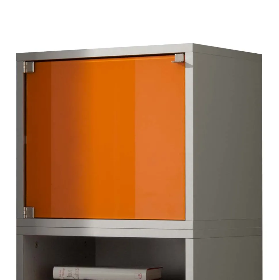 45x120 Hochkommode mit Glasfront Orange - Katalonia