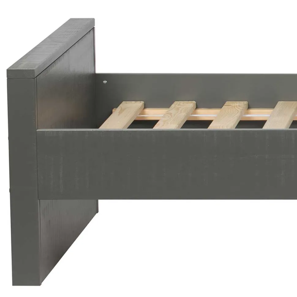 90x200 Holzbett in Grau aus Kiefer - Firgetta