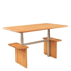 120x70 Kernbuche Funktionstisch höhenverstellbar - Estaguma