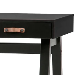 140x62 Kiefernholz Schreibtisch in Schwarz - Ilvessino