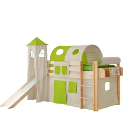 90x200 Kinderbett mit Rutsche & Turm - Jatama