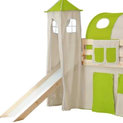 90x200 Kinderbett mit Rutsche & Turm - Jatama