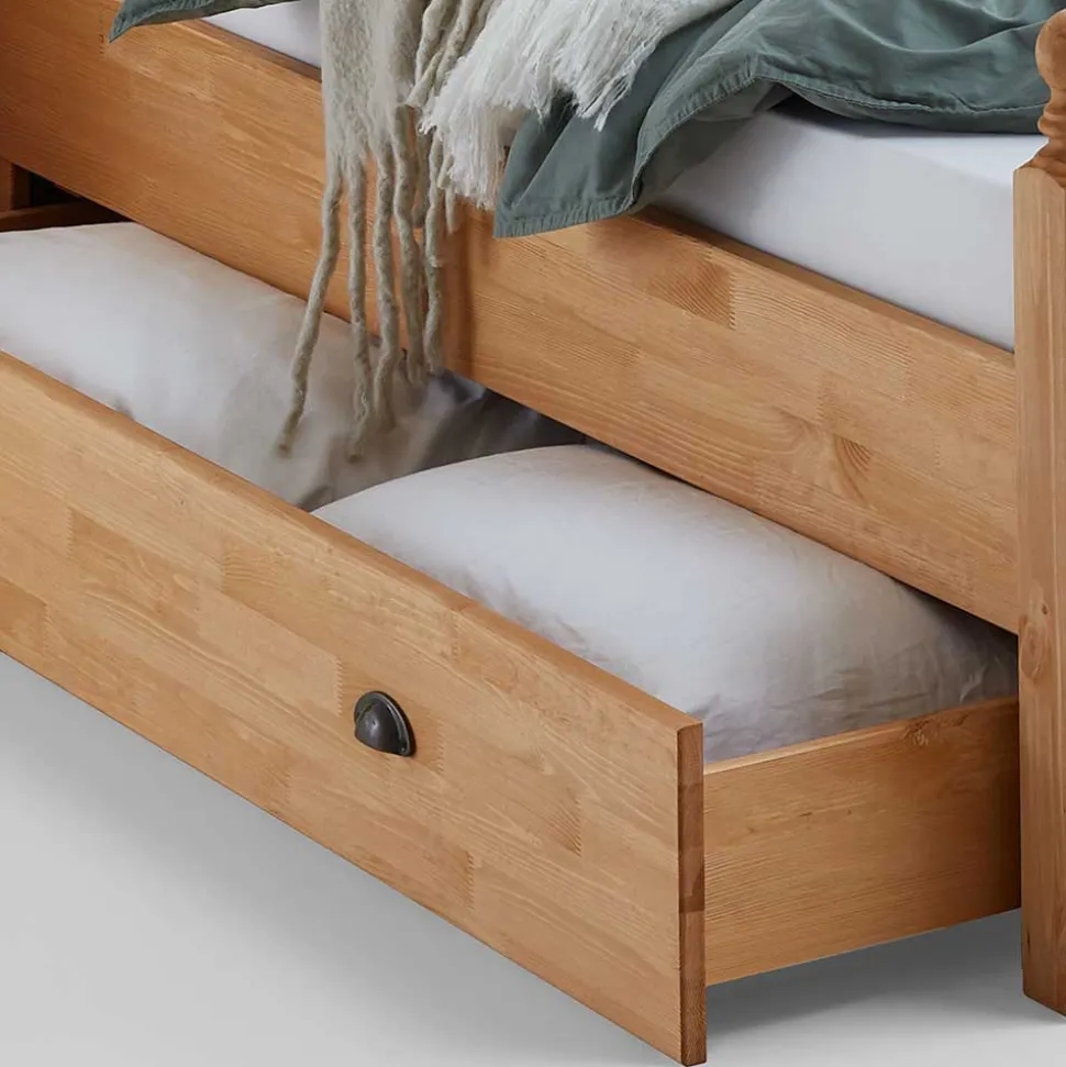 180x200 Landhaus Bett mit Stauraum - Ulderan