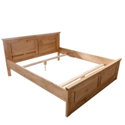 180x200 Landhausbett aus Kiefer gebeizt & geölt - Voeca