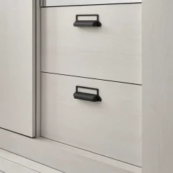 140x200 Modern Country Bett & Schrank - Tramos (vierteilig)