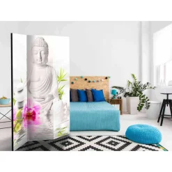 135x172 Paravent Buddha mit Orchideen - Abion