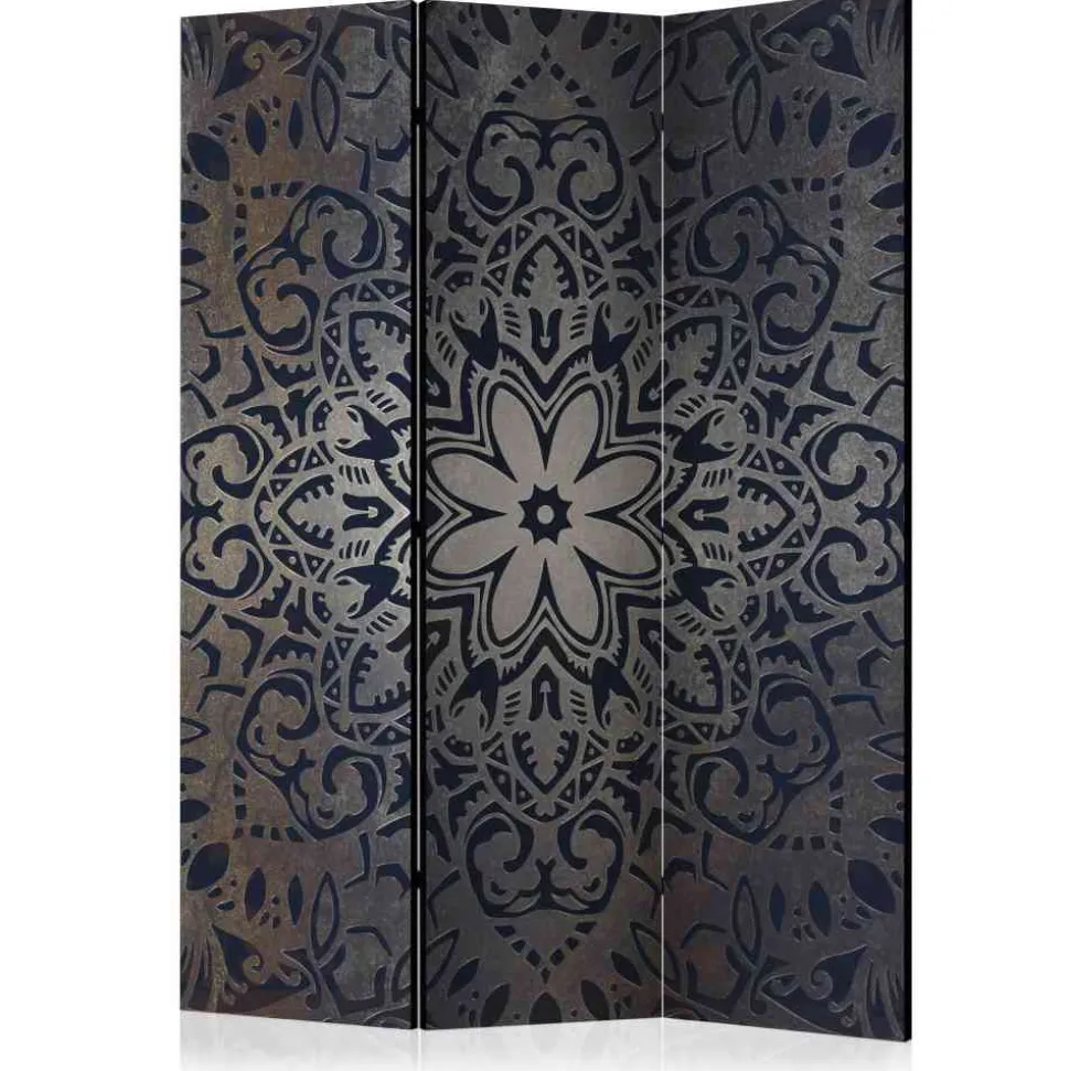 135x172 Paravent in Blau & Silbergrau - Drown