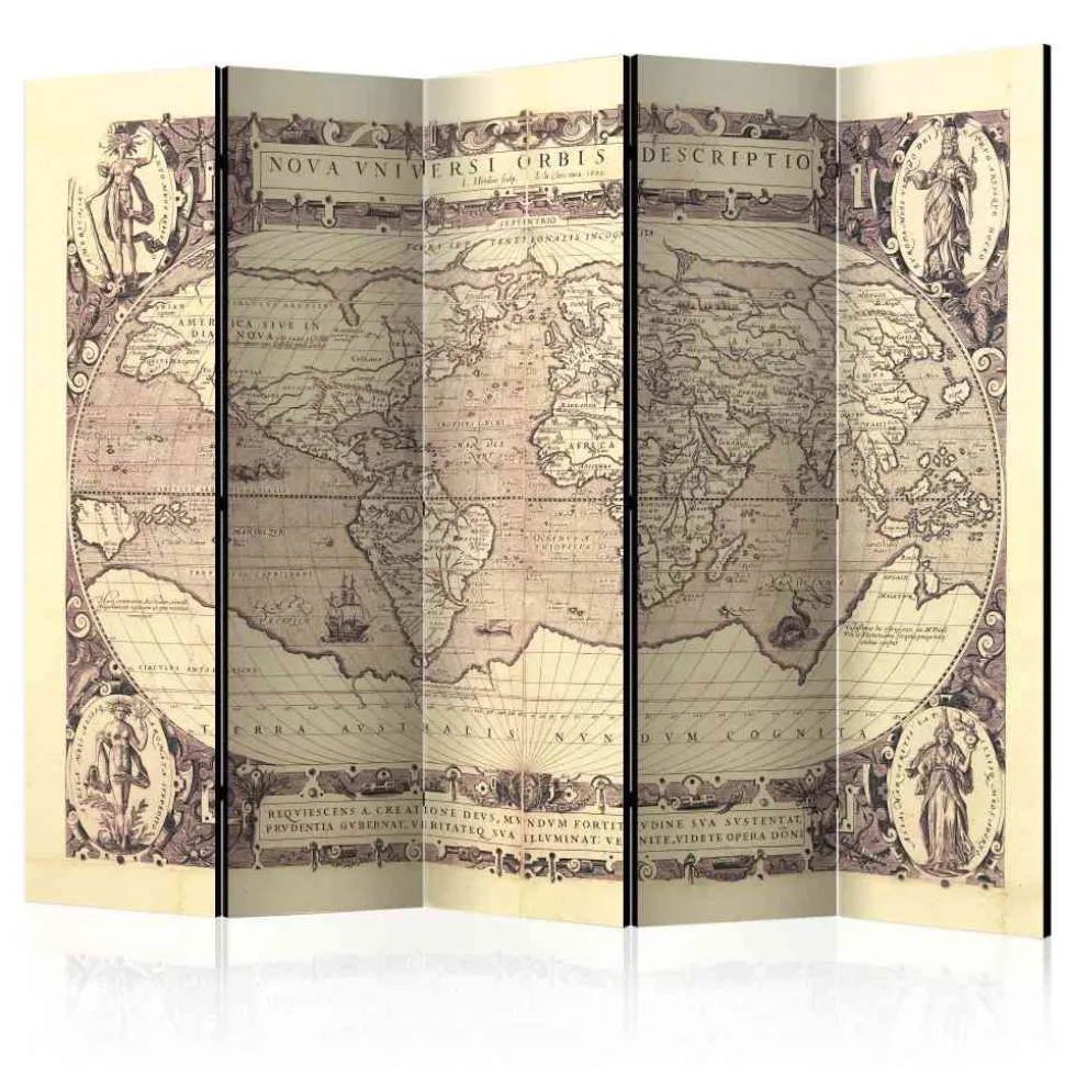 225x172 Paravent Nostalgie Weltkarte - Audra