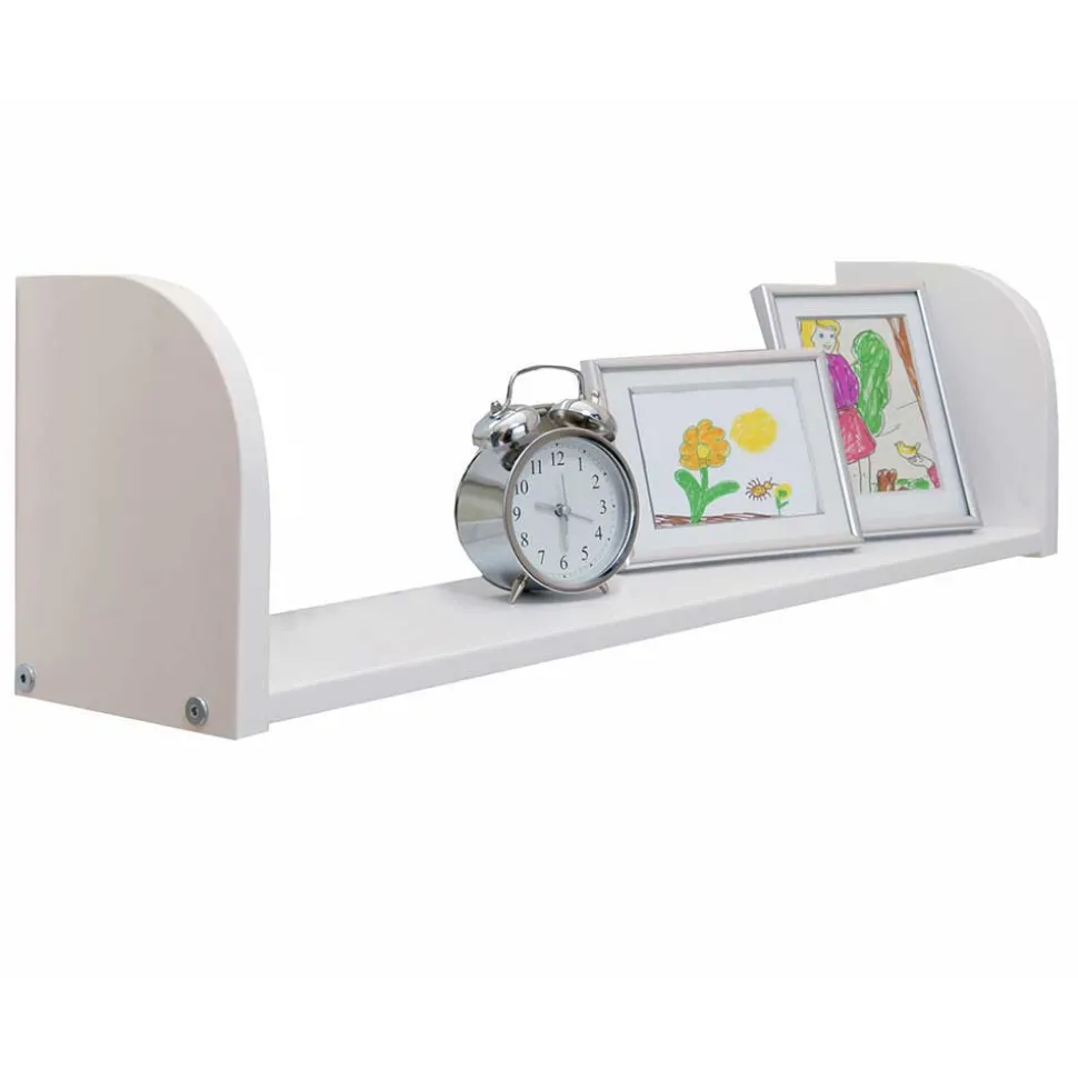 90x200 Prinzessinnen Etagenbett in Weiß mit Stoff Set - Laxela