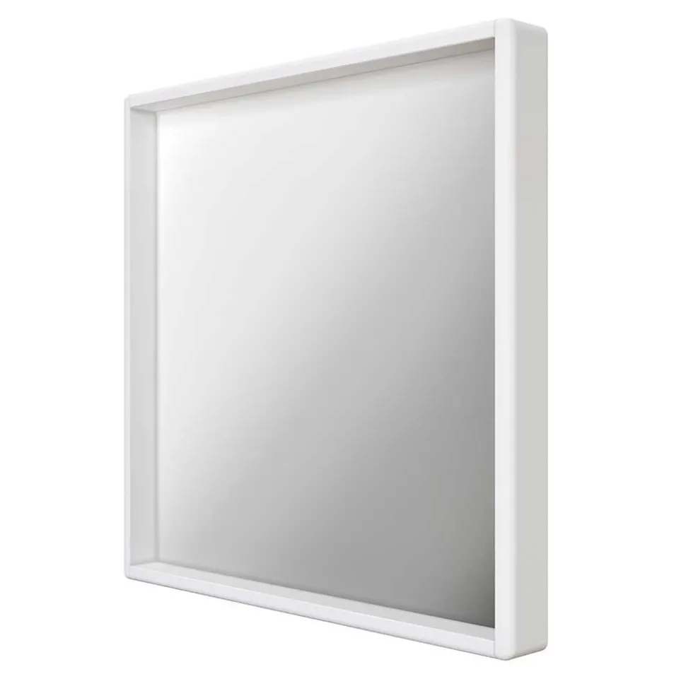 80x80 Quadratischer Spiegel mit weißem Rahmen - Oranias