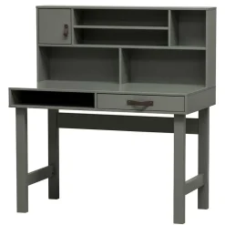 122x58 Schreibtisch mit Aufsatz in Graugrün - Daraon