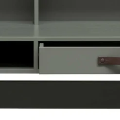 122x58 Schreibtisch mit Aufsatz in Graugrün - Daraon