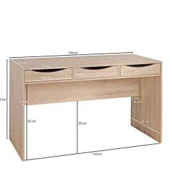 120x55 Schreibtisch mit drei Schubladen - Beguine