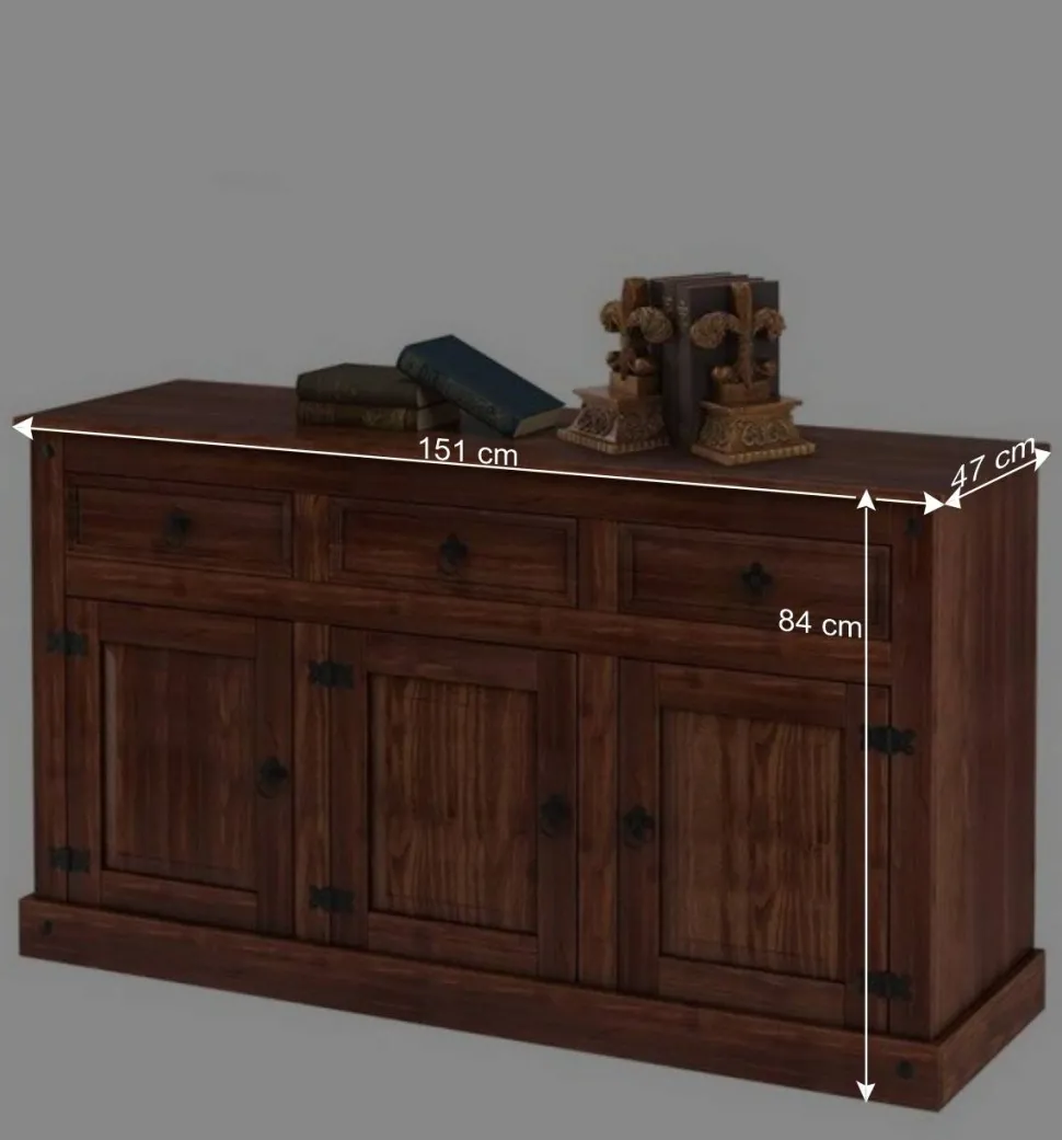 15184x47 Sideboard aus dunkler Kiefer - Matthew