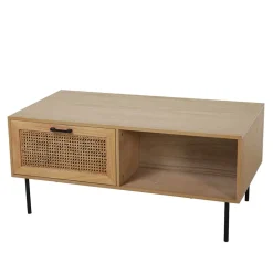 110x59 Skandi Couchtisch mit Wiener Geflecht - Esholda