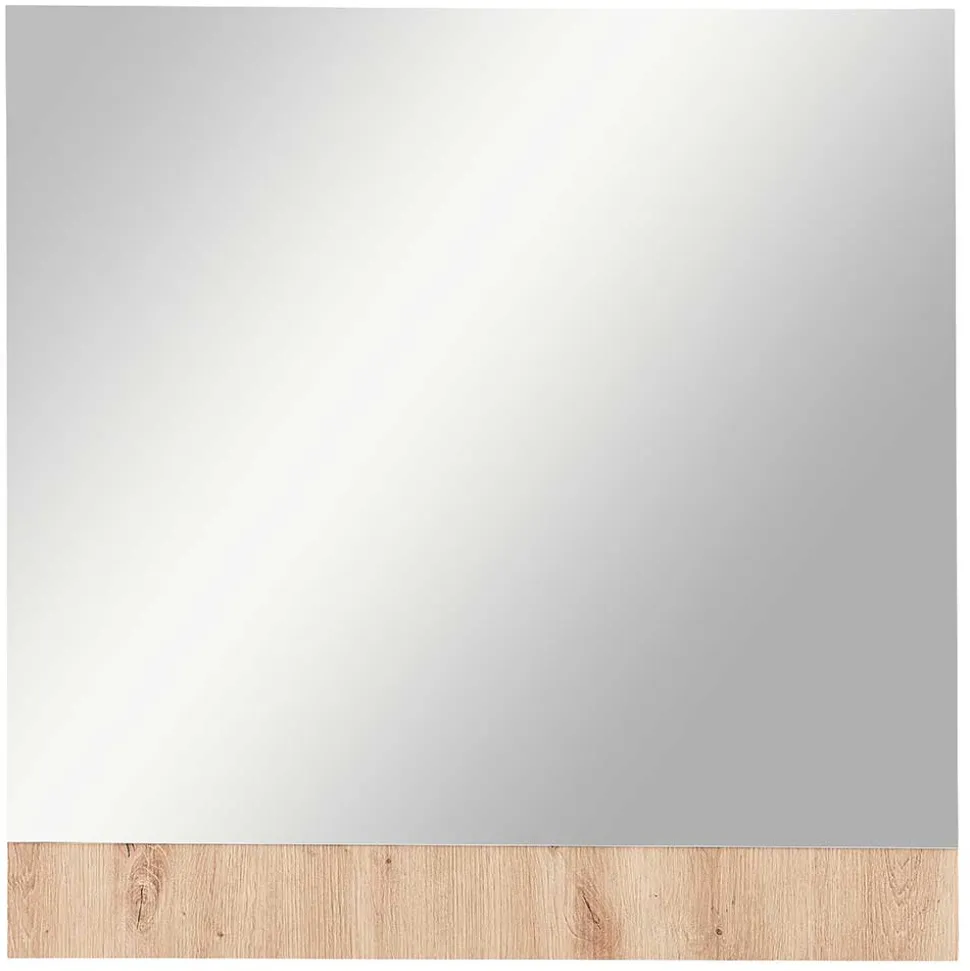 84x84 Spiegel mit Wildeiche NB Leiste - Cluster