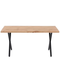 160x90 Tisch mit X-Füßen & Stühle - Zandras (fünfteilig)