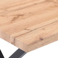 160x90 Tisch mit X-Füßen & Stühle - Zandras (fünfteilig)