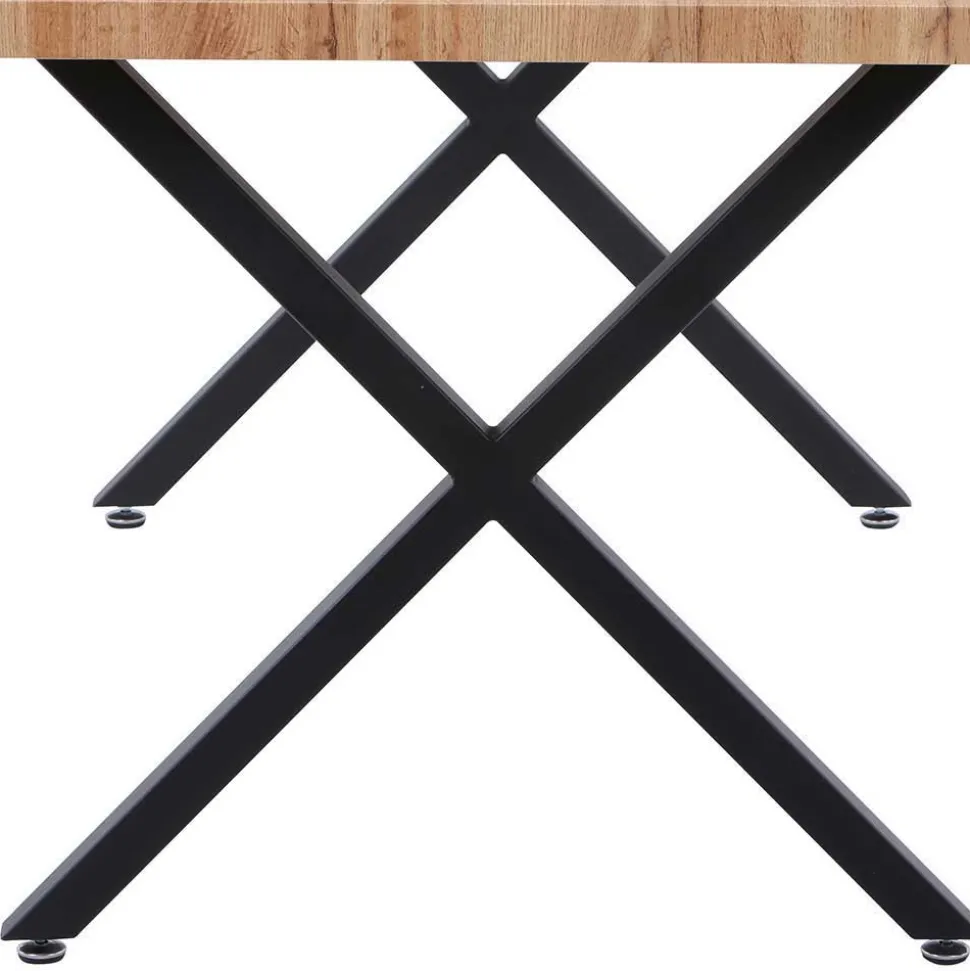 160x90 Tisch mit X-Füßen & Stühle - Zandras (fünfteilig)