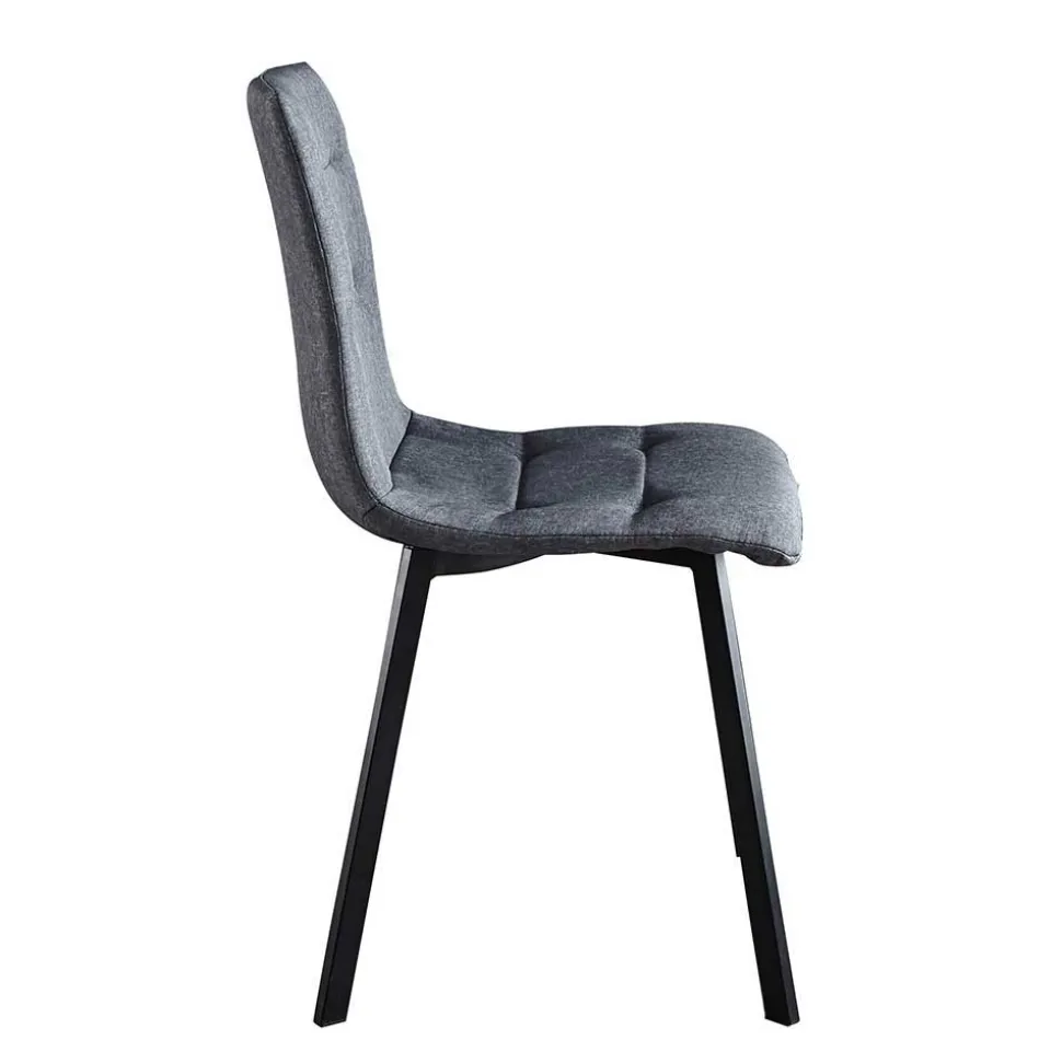 160x90 Tisch mit X-Füßen & Stühle - Zandras (fünfteilig)