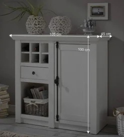 105x100 Touchwood Schrank in Weiß - Chelles