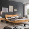 140x200 Wildbuche Bett mit Metallfüßen - Ethina