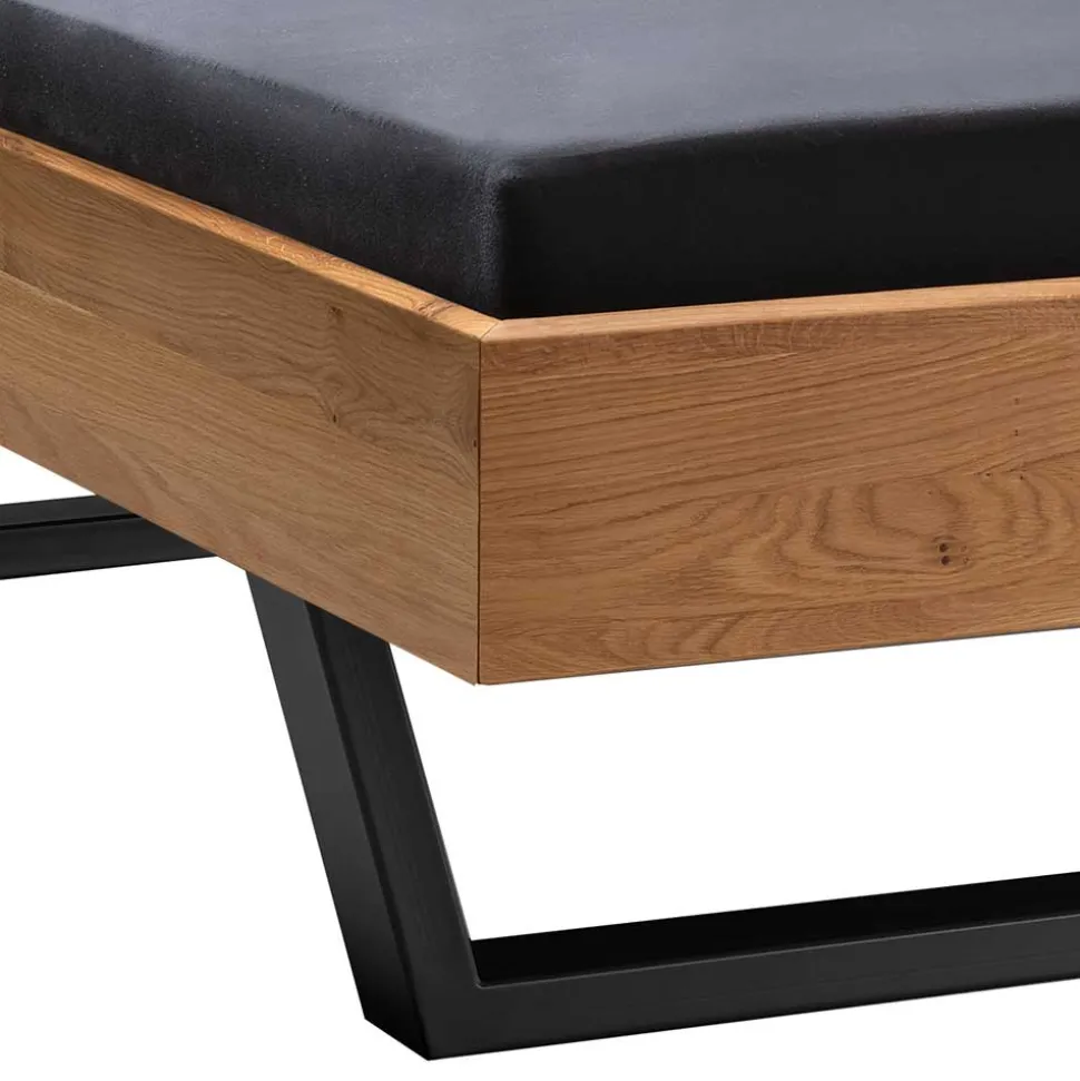 140x200 Wildeiche Bett mit Kufen - Manarola