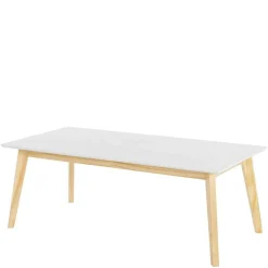 120x60 Wohnzimmer Tisch in Weiß & Kiefer - Tropezian