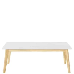 120x60 Wohnzimmer Tisch in Weiß & Kiefer - Tropezian
