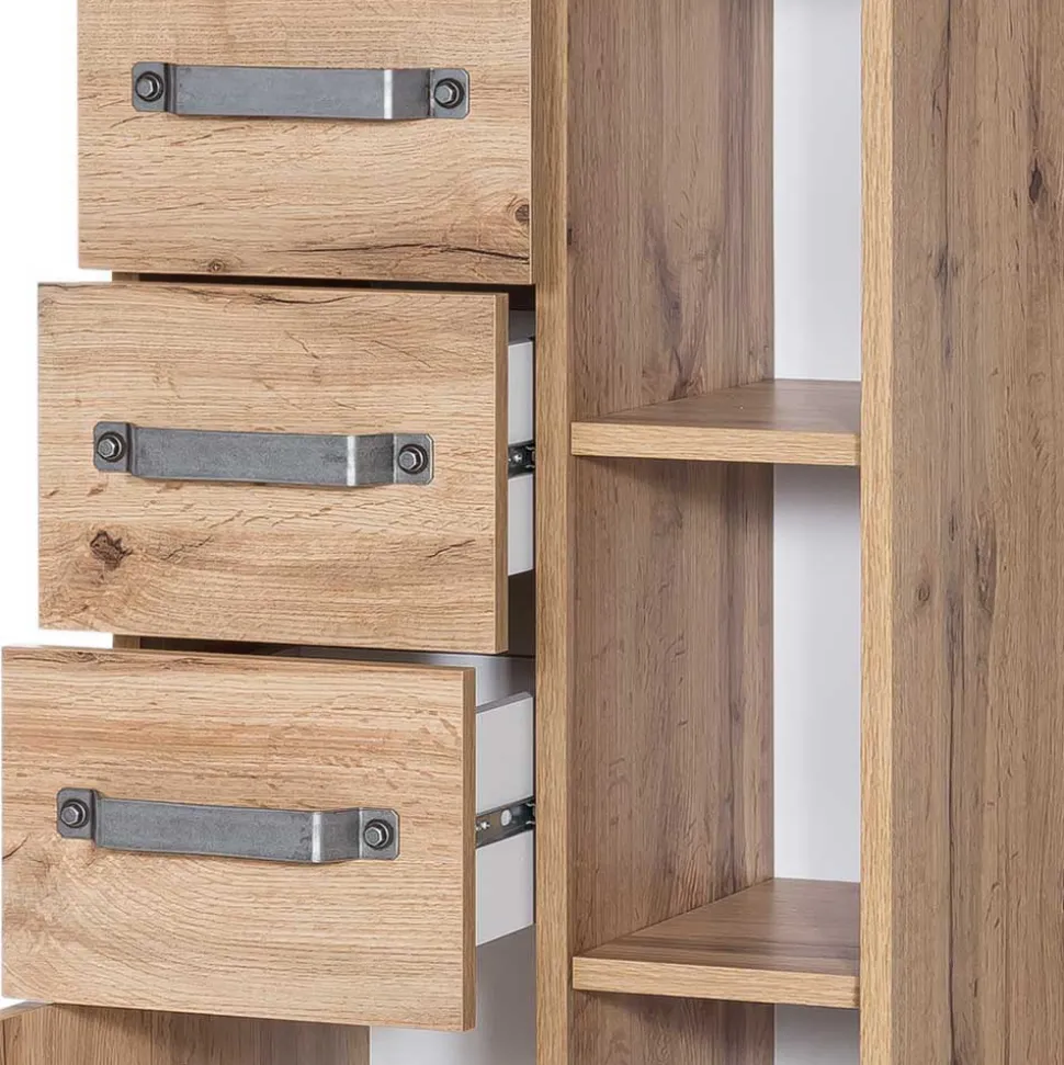 42x164cm Bad-Hochschrank mit Regal - Iskro