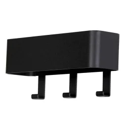 27x12cm Hakenleiste aus schwarzem Stahl - Halgato