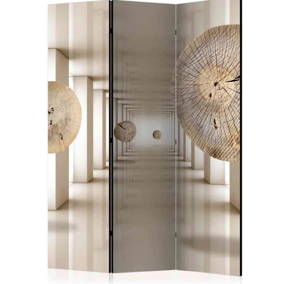 135x172cm Paravent aus Leinwand & Holz - Jesafina