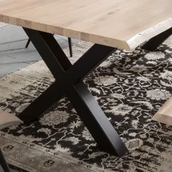 X-Fuß Esstisch & Sitzbank - Tilveta (zweiteilig)