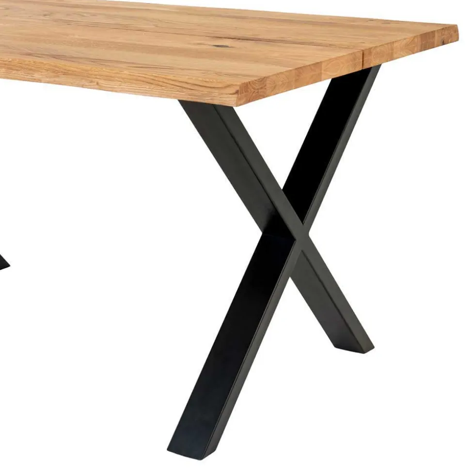 X-Fuß Esszimmertisch & Schalenstühle - Zyaman (fünfteilig)