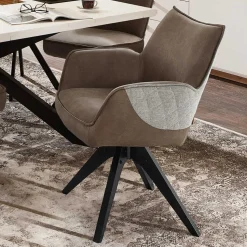 X-Fuß Tisch & Drehstühle Set - Niam (siebenteilig)