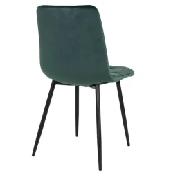 X-Fuß-Tisch & Samtstühle - Domniar (siebenteilig)