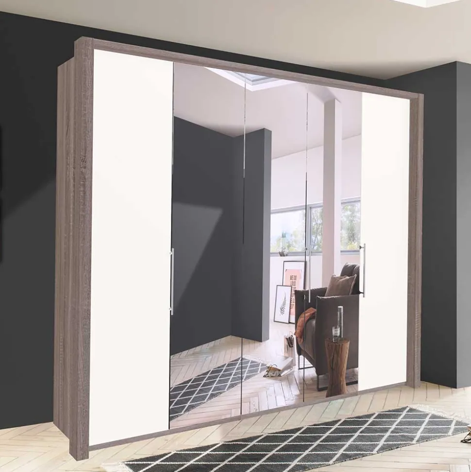 XL Kleiderschrank mit Spiegel - Tivierto