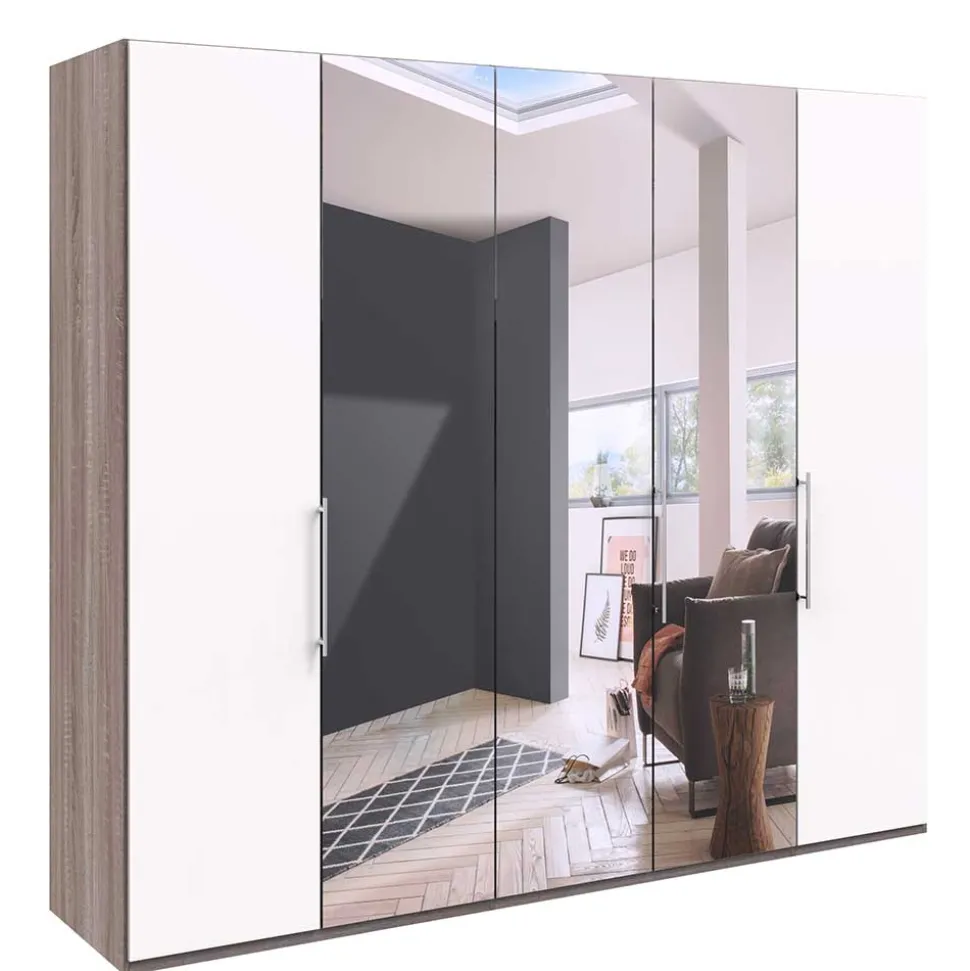 XL Kleiderschrank mit Spiegel - Tivierto