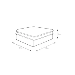 XL Sessel mit Hocker in Anthrazit - Ruffos (zweiteilig)