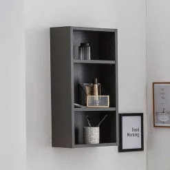 30x64x18 3 Fächer Badregal in Dunkelgrau - Breznia