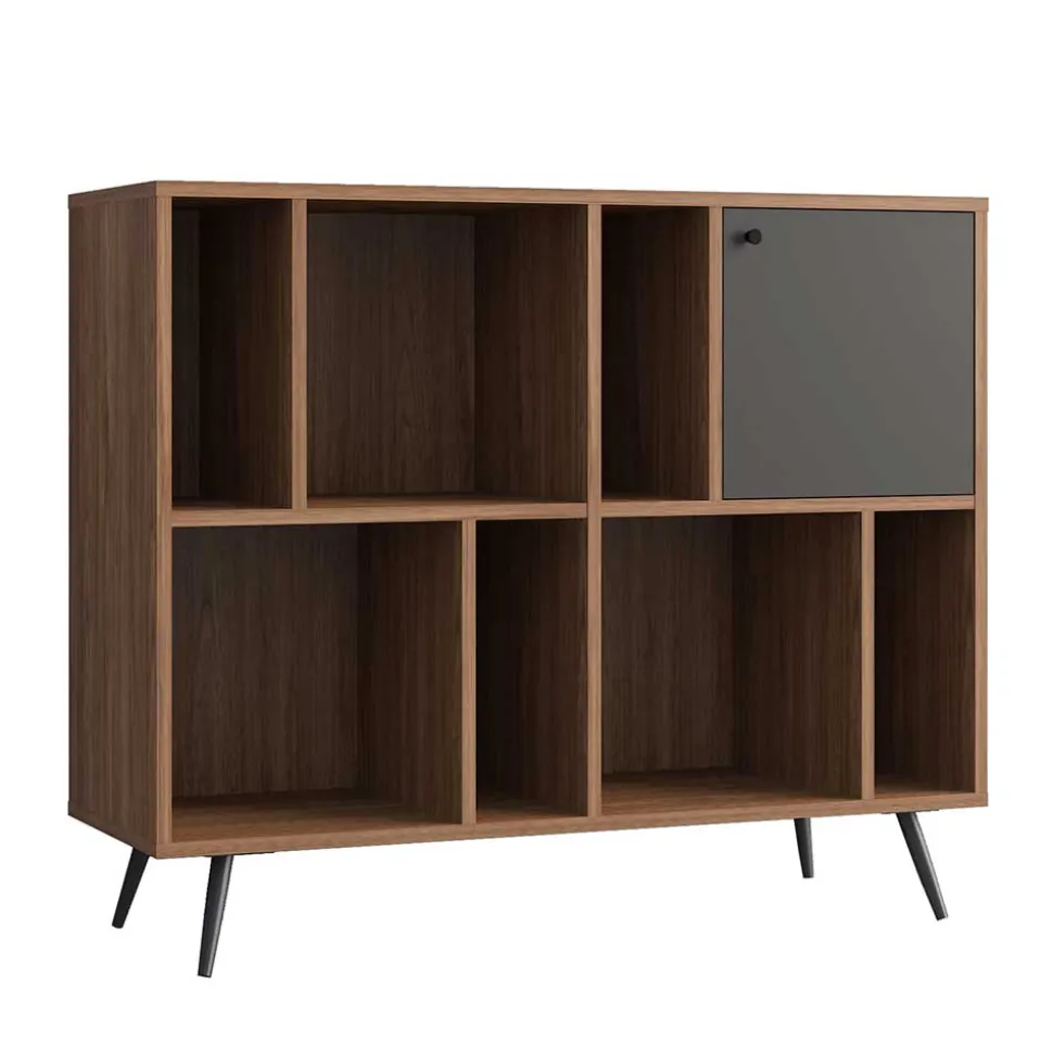 118x76x40 7 Fächer Regal mit Tür - Nuies