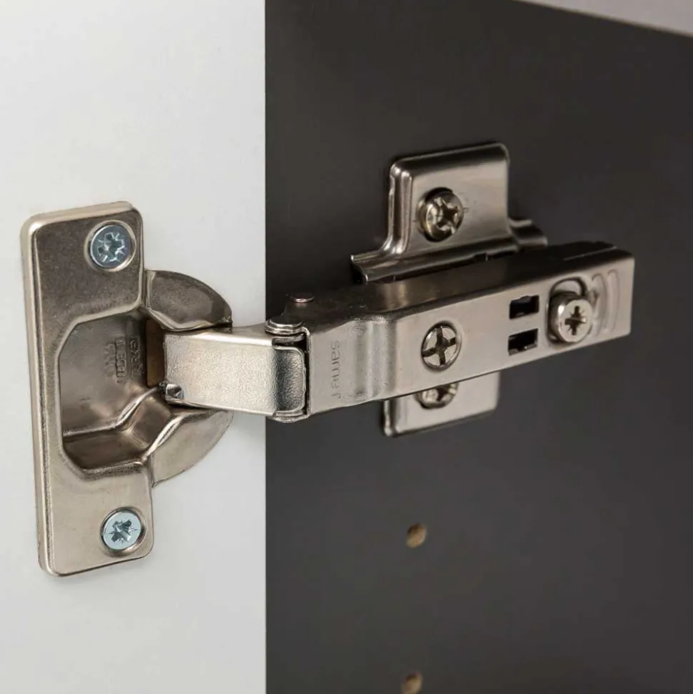 40x185x35 Bad Hochschrank in Grau mit Wildeiche - Agiruan