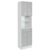 50x190x35 Bad Hochschrank in Hellgrau & Weiß - Girios