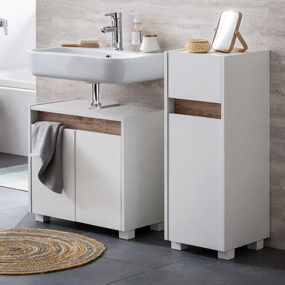 31x85x33 Bad Unterschrank mit Tür & Schublade - Etravia