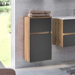 40x84x35 Badezimmer Schrank zweifarbig - Athrin