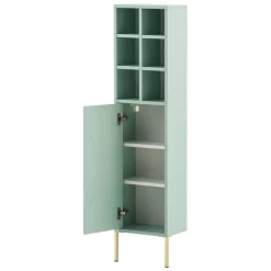 31x131x22 Badschrank in Mintgrün & Gold - Aparcian