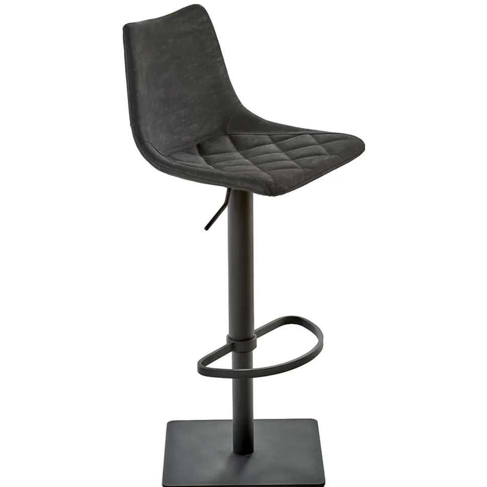 43x110x50 Barhocker mit Lehne in Schwarz - Speranza